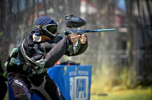 Jason Edwards paintball Jason Edwards playing pro paintball - Photo by Jeff Stinson