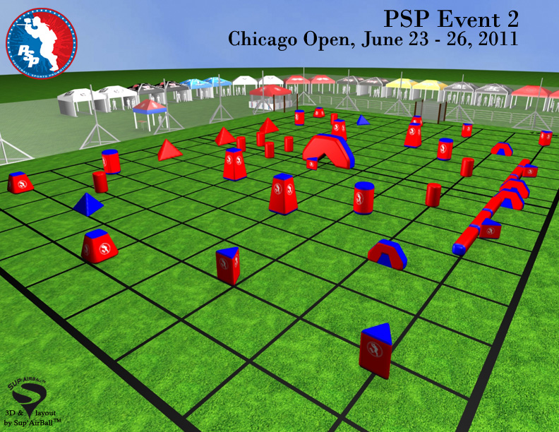 PSP 2011 Chicago Open Paintball Field Layout