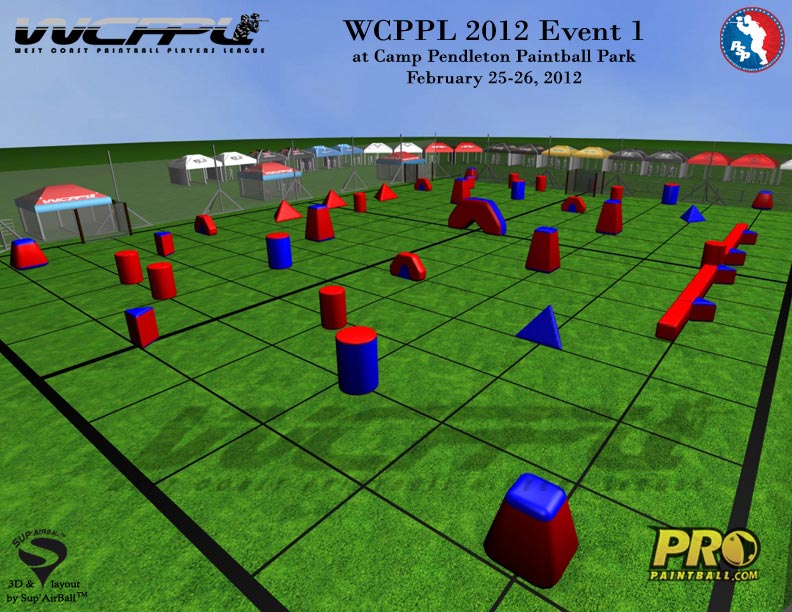 2012_WCPPL_E1_Side West Coast Paintball Players League Field Layout 1, Side View